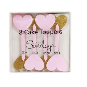 Gold and Pink  - cupcake toppers